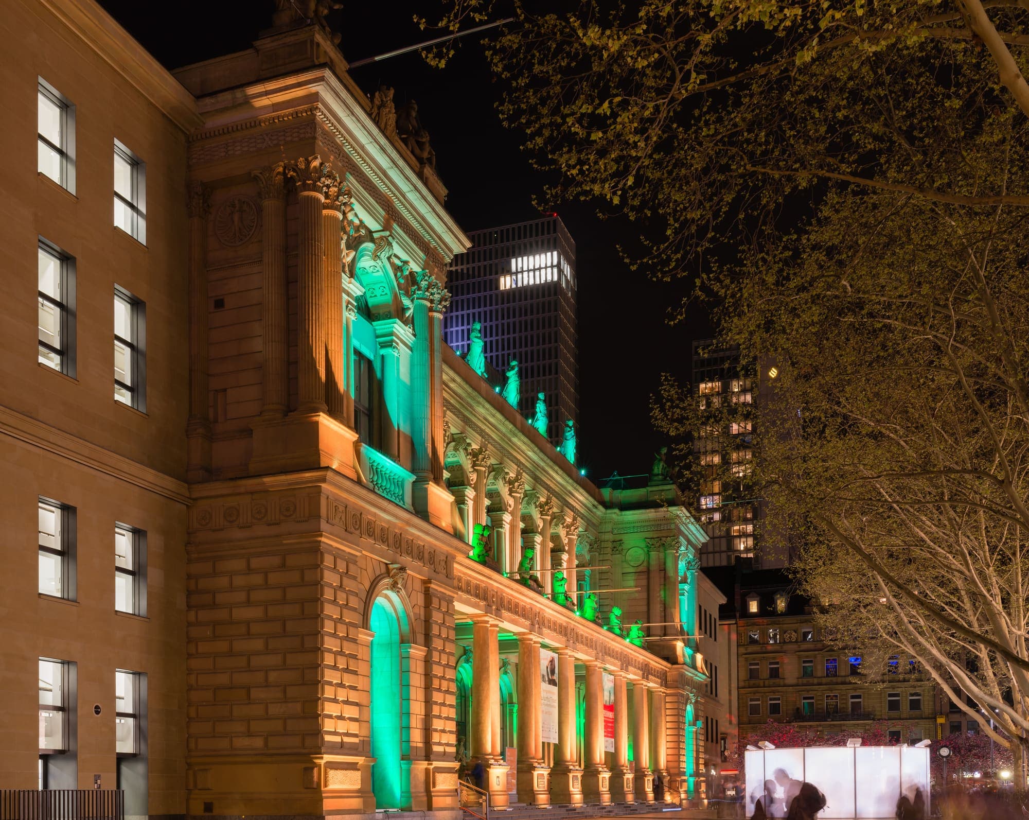 Alte Oper illuminated at night, Frankfurt am Main