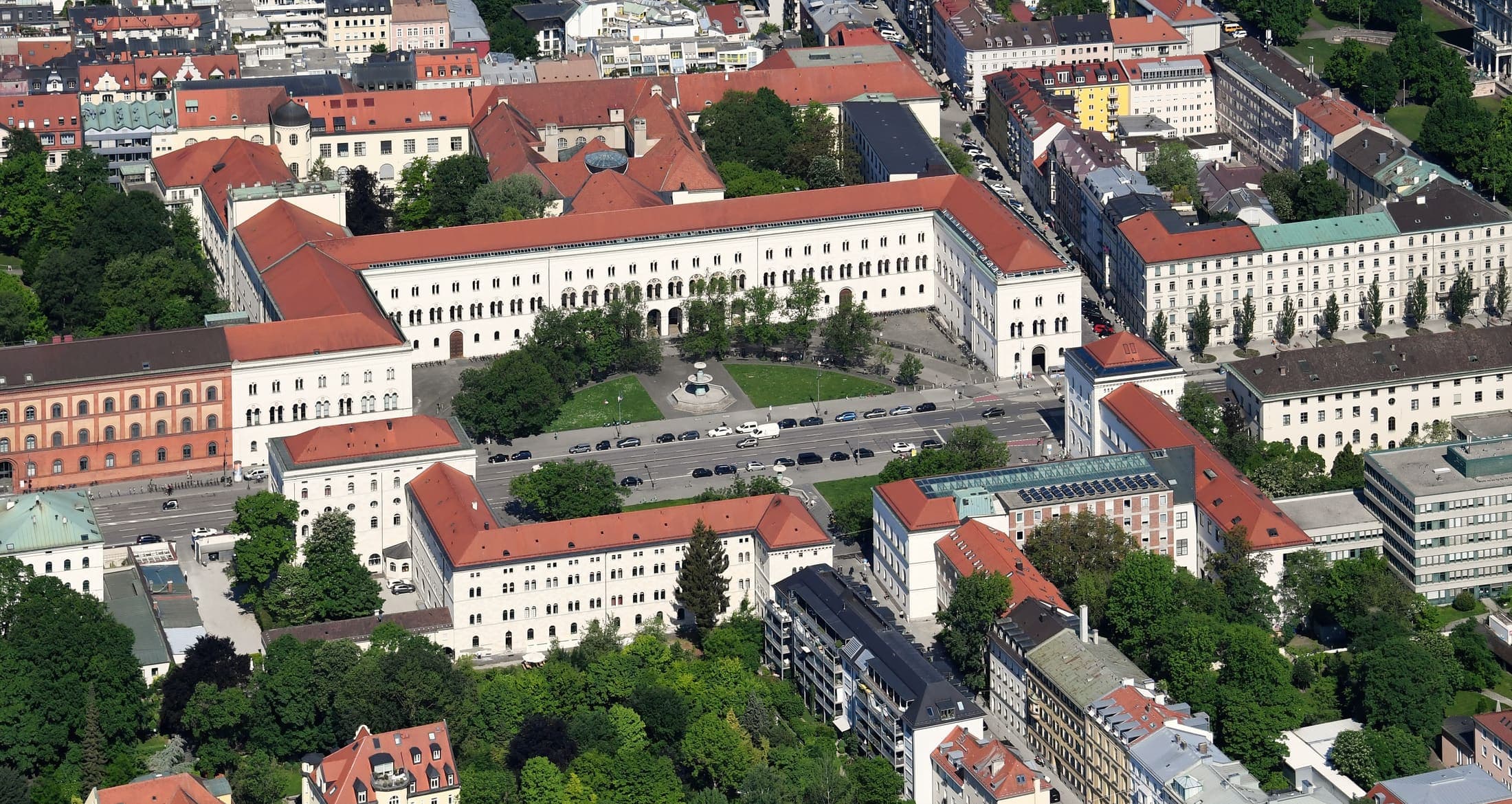 Aerial view of LMU Munich