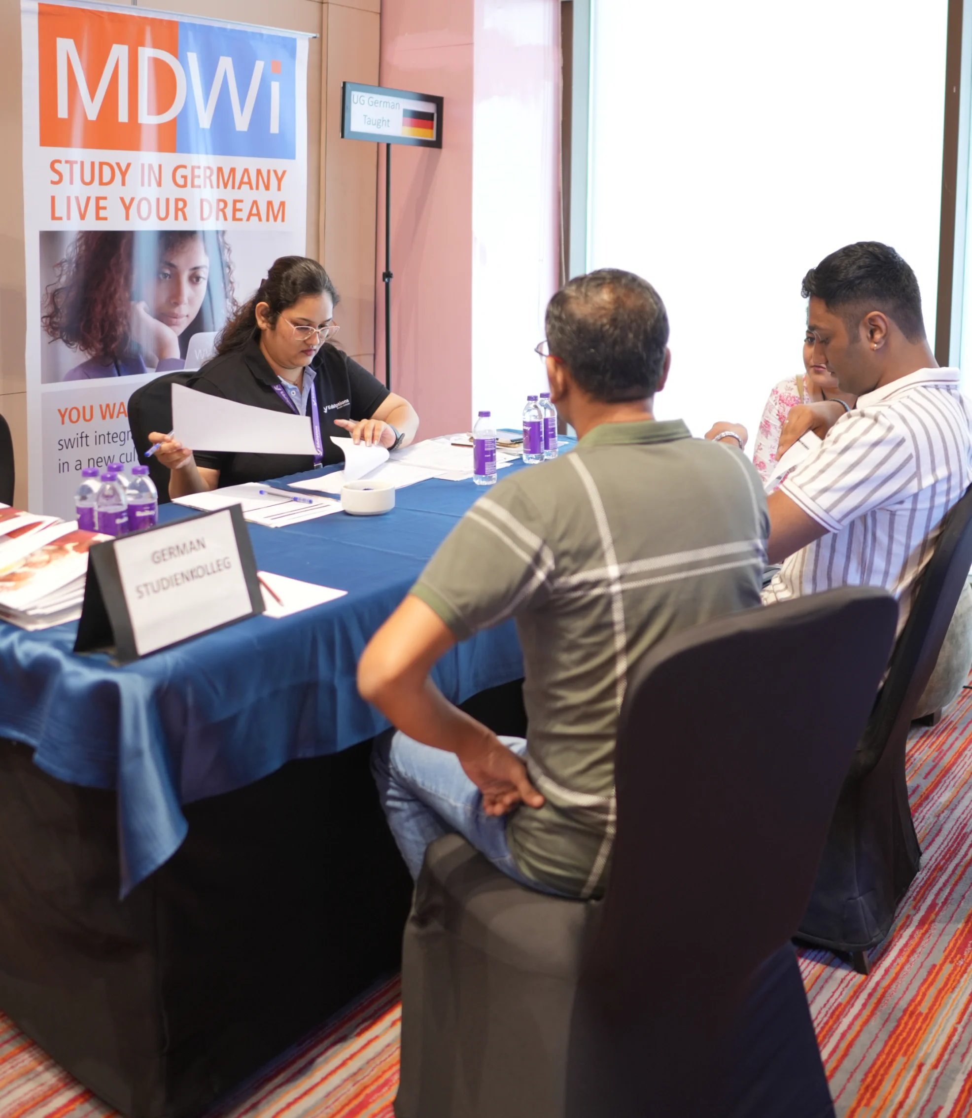 Students receiving expert guidance for university shortlisting in Germany